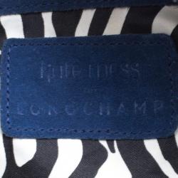 Longchamp Blue Suede Satchel