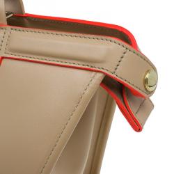 Pre Owned Longchamp Beige Leather Le Pliage Heritage Tote