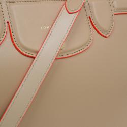 Pre Owned Longchamp Beige Leather Le Pliage Heritage Tote