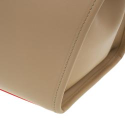 Pre Owned Longchamp Beige Leather Le Pliage Heritage Tote