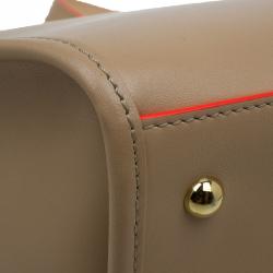 Pre Owned Longchamp Beige Leather Le Pliage Heritage Tote