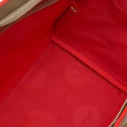 Pre Owned Longchamp Beige Leather Le Pliage Heritage Tote