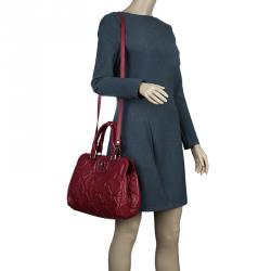 Pre Owned Longchamp Red Quilted Leather Gatsby Shoulder Bag