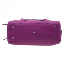 Pre Owned Longchamp Magenta Leather 3D Bowler Bag