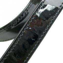 Pre Owned Longchamp Black Patent Leather Legende Verni Crossbody Bag