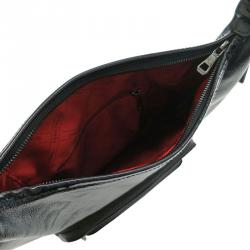 Pre Owned Longchamp Black Patent Leather Legende Verni Crossbody Bag