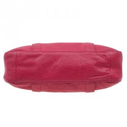Longchamp Red Leather Small 3D Tote