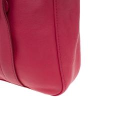 Longchamp Red Leather Small 3D Tote