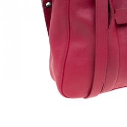 Longchamp Red Leather Small 3D Tote