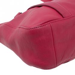Longchamp Red Leather Small 3D Tote