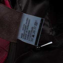 Longchamp Red Leather Small 3D Tote