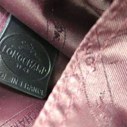 Pre Owned Longchamp Black Textured Leather Crossbody bag