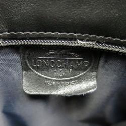 Longchamp Black Leather Au Sultan Dome Satchel