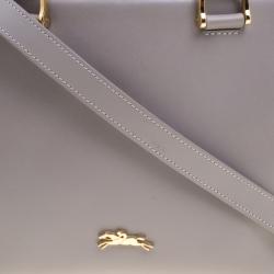 Longchamp Grey Leather Honore Tote