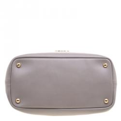 Longchamp Grey Leather Honore Tote