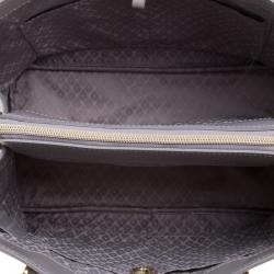 Longchamp Grey Leather Honore Tote