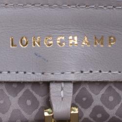 Longchamp Grey Leather Honore Tote