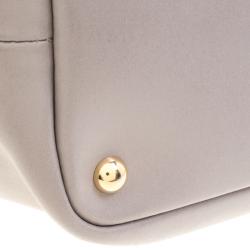 Longchamp Grey Leather Honore Tote