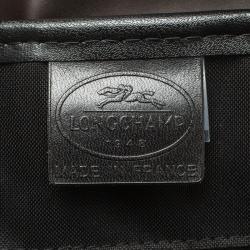 Pre Owned Longchamp Dark Brown Nylon Travel Bag