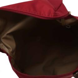 Longchamp Red Nylon Le Pliage Backpack