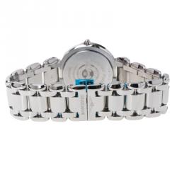 Pre Owned Longines Silver Stainless Steel & Diamonds PrimaLuna Women's Wristwatch 30MM