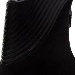 Loriblu Black Suede Platform Ankle Boots Size 37