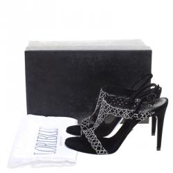 Loriblu Black Studded Suede Sandals Size 39