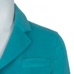 Pre Owned Loro Piana Turquoise Cashmere Blazer S