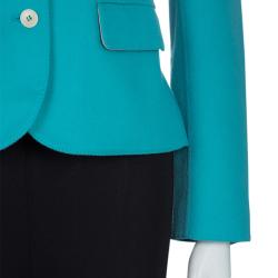 Pre Owned Loro Piana Turquoise Cashmere Blazer S