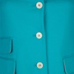 Pre Owned Loro Piana Turquoise Cashmere Blazer S
