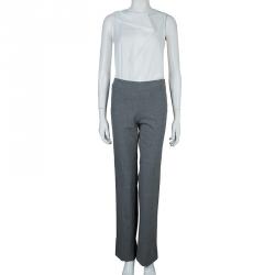 Pre Owned Loro Piana Grey Wool Trousers S