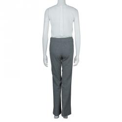 Pre Owned Loro Piana Grey Wool Trousers S