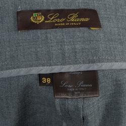 Pre Owned Loro Piana Grey Wool Trousers S