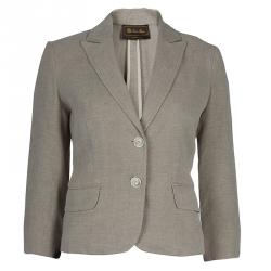 Pre Owned Loro Piana Beige Linen Blazer S
