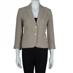 Pre Owned Loro Piana Beige Linen Blazer S