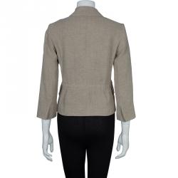 Pre Owned Loro Piana Beige Linen Blazer S