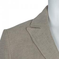 Pre Owned Loro Piana Beige Linen Blazer S