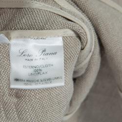 Pre Owned Loro Piana Beige Linen Blazer S