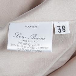 Pre Owned Loro Piana Mustard Yellow Lambskin Leather Jacket S