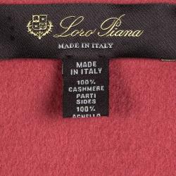 Pre Owned Loro Piana Red Cashmere Belted Coat M