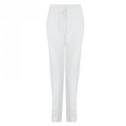 Pre Owned Loro Piana Off White Linen Wide Leg Pants L