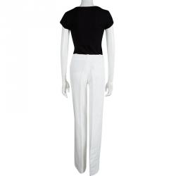 Pre Owned Loro Piana Off White Linen Wide Leg Pants L