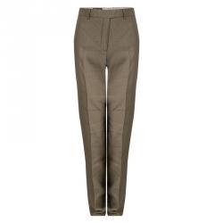 Pre Owned Loro Piana Brown Linen Straight Fit Trousers M