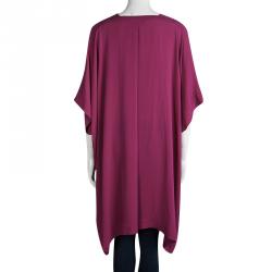 Pre Owned Loro Piana Pink Silk Oversized Kaftan M