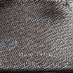 Pre Owned Loro Piana Grey Cashmere Slub Knit Long Sleeve Top S