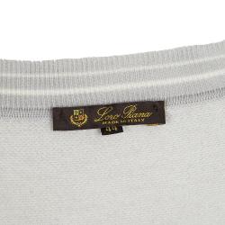 Pre Owned Loro Piana Cashmere Grey Long Sleeve Sweater M