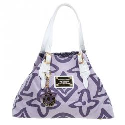 Louis Vuitton White and Purple Monogram Tahitienne Cabas PM, 9 –  DamnAgedVintage