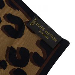 مملوكة مسبقًا وشاح لوي فيتون بني بنقشة الفهد