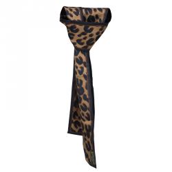 Pre Owned Louis Vuitton Brown Leopard Silk Bandeau