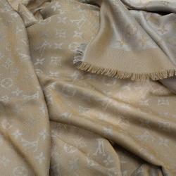 Louis Vuitton Beige Monogram Shine Shawl